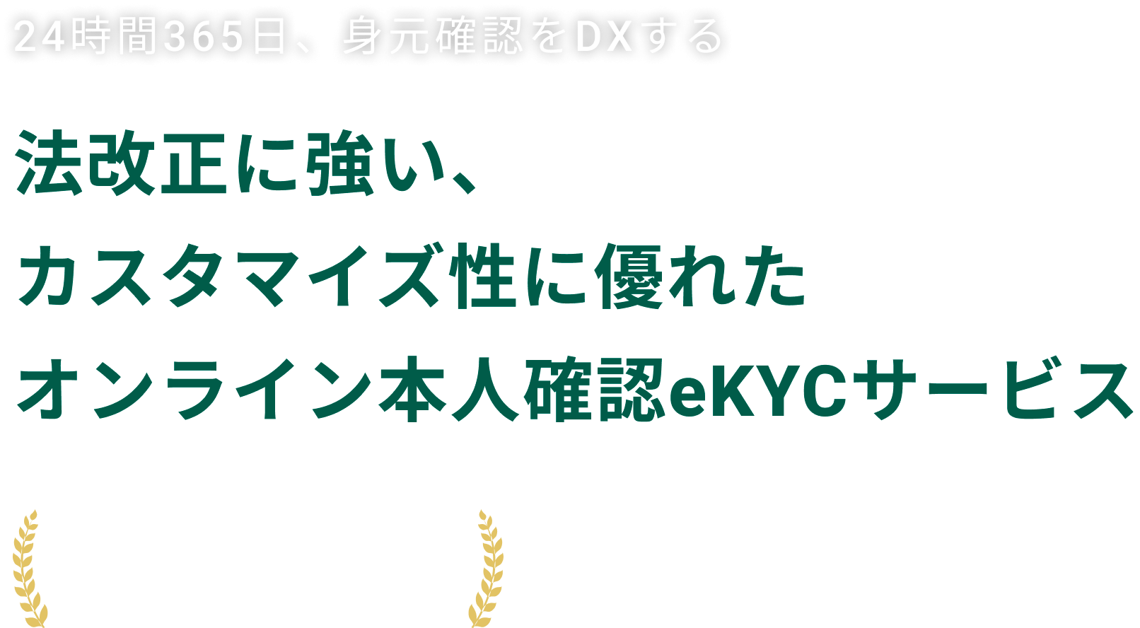 24時間365日、身元確認をDXする オンライン本人確認eKYCサービス
